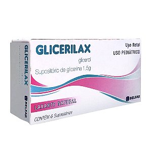 Glicerilax Supositório de Glicerina Pediatrico 6un Belfar