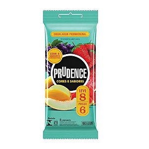 PRESERVATIVO PRUDENCE CORES MIX LEVE 8 PAGUE 6