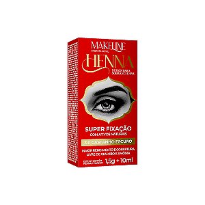 HENNA SOBRANCELHA MAKALINE 1,5G  3.0 CASTANHO ESCURO 3.0