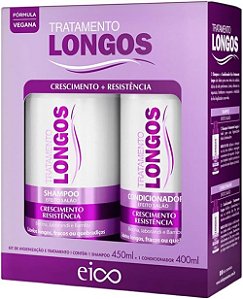 KIT EICO SHAMPOO 450ML + CONDICIONADOR 400ML EICO CABELOS LONGOS
