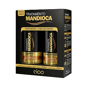 KIT EICO TRAT.MANDIOCA SHAMPOO 450ML + CONDICIONADOR 400ML