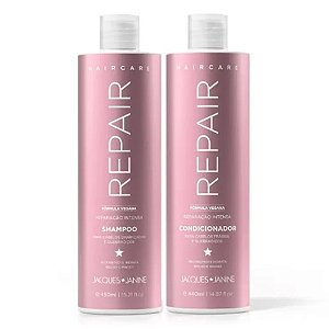 KIT SHAMPOO 450ML + CONDICIONADOR 440ML JACQUES JANINE  HAIR CARE REPAIR