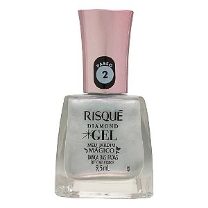 ESMALTE RISQUE DIAMOND GEL MEU JARDIM MAGICO TOP COAT DANCA DAS FADAS 9,5ML