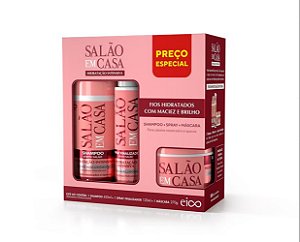 KIT EICO SALÃO EM CASA HIDRATAÇÃO INTENSA SHAMPOO 450ML+ SPRAY 120ML + MASCARA 270G