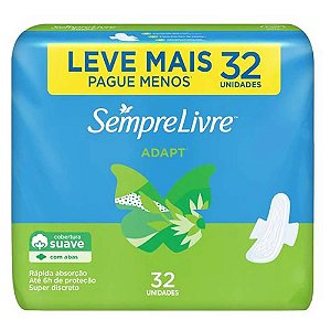 ABSORVENTE EXTERNO SEMPRE LIVRE ADAPT COM ABAS 32un