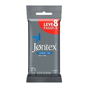 PRESERVATIVO JONTEX SENSITIVE LEVE 8 E PAGUE 6