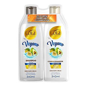 KIT GOTA DOURADA USO DIARIO SH + COND VEGANO  340ML