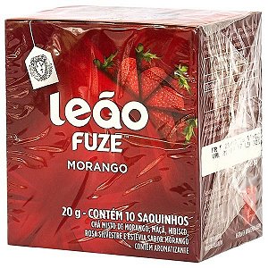 Chá Leão Fuze Morango 10 saquinhos