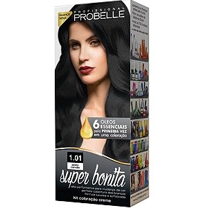 TINTURA PROBELLE BURGUESINHA SEM AMONIA 1.01 PRETO CARVÃO
