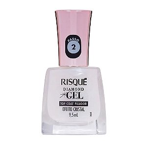 ESMALTE RISQUE DIAMOND GEL TOP COAT EFEITO CRISTAL 9,5ML