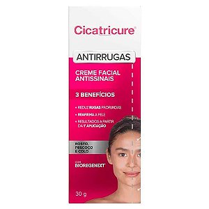CICATRICURE CREME FACIAL ANTIRRUGAS 30G