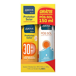 KIT PROTETOR SOLAR ABOVE SUN 150ML FPS30 AERO +POS SOL 150ML