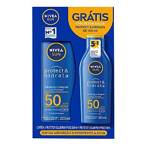 Kit Protetor Solar Corporal Nivea Sun FPS 50 200ml + 100ml