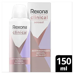 DESODORANTE REXONA AEROSOL CLINICAL 150ML EXTRA DRY