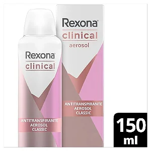 DESODORANTE REXONA AEROSOL CLINICAL FEMININO CLASSIC 150ML