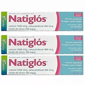 NATIGLOS POMADA PREVENCAO E TRATAMENTO ASSADURA 45G KIT 03UN