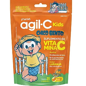 AGIL C KIDS LARANJA 25 GOMAS PHARLAB