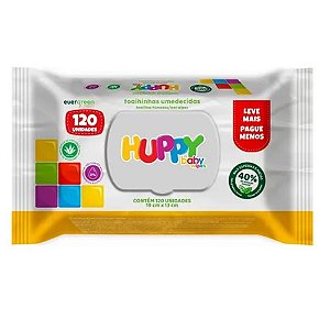 LENÇO UMEDECIDO HUPPY BABY WIPES 120UN