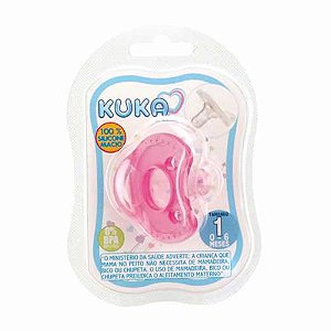 Chupeta Kuka Soft Comfort Redonda Rosa Tam.1Cod.2903