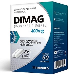 MAGNESIO DIMALATO 400MG 60CPS - DIMAG MAXINUTRI
