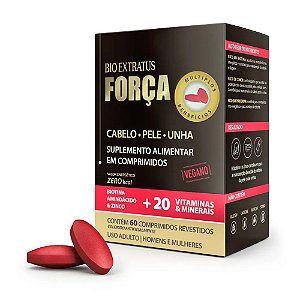 BIO EXTRATUS FORCA 900MG SUPLEMENTO CABELOS PELE UNHA C/60CP