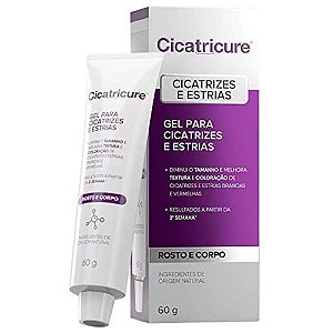 CICATRICURE GEL PARA CICATRIZES E ESTRIAS ROSTO E CORPO 60G