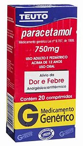 PARACETAMOL 750MG 20CPR TEUTO