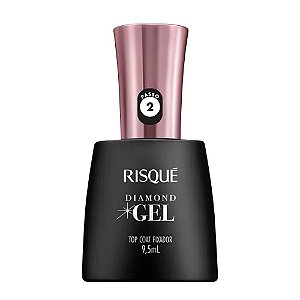 ESMALTE RISQUE DIAMOND GEL TOP COAT FIXADOR 9,5ML