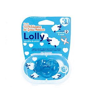 CHUPETA LOLLY 100  SILICONE DREAMS ORTODONTICA T2 AZUL 6215