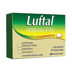 SIMETICONA - LUFTAL 40MG 20CPR