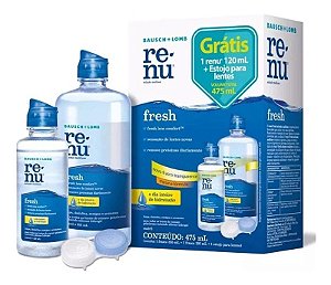 SOLUCAO PARA LENTE RENU FRESH 355ML GRATIS 120ML + ESTOJO