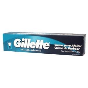 Creme Barbear Gillette Pele Sensível 65gr