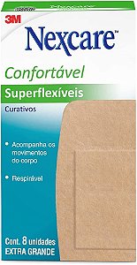 NEXCARE CURATIVO SUPERFLEXIVEIS JOELHO COTOVELO 8UN