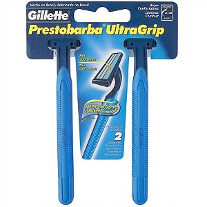 APARELHO BARBEAR GILLETTE PRESTOBARBA ULTRAGRIP FIXA C/ 2