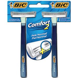 APARELHO BARBEAR BIC COMFORT 2 PELE NORMAL C/2 UNIDADES