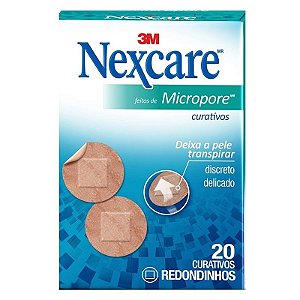 CURATIVO 3M NEXCARE MICROPOROSO REDONDINHO 20UN