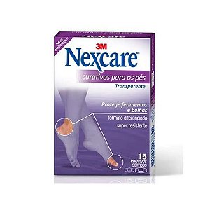 CURATIVOS NEXCARE 3M TRANSPARENTE SORTIDOS PARA OS PES 15UN