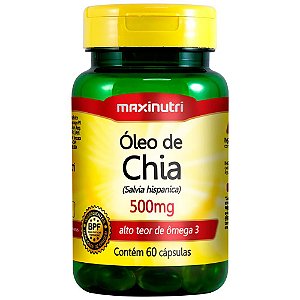 Oleo de Chia 500mg 60cps - Maxinutri