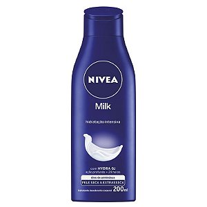 LOCAO HIDRATANTE NIVEA BODY 200ML MILK (PELE EXTRA SECA)