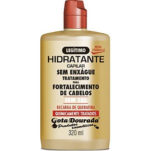 CREME DE PENTEAR GOTA DOURADA 320ML QUIMICAMENTE TRATADOS