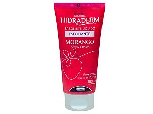 Hidraderm Sabonete Liquido Esfoliante Morango 180ml Farmax
