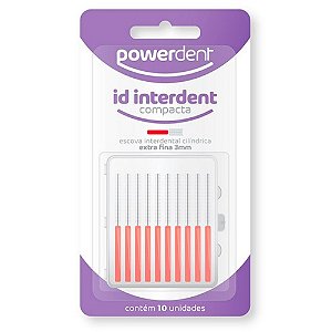 ESCOVA INTERDENTAL POWERDENT CILINDRICA EXTRA FINA 3MM (VERMELHA )