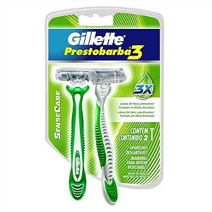 Aparelho Prestobarba  3 SENSE CARE C/2 Gillette