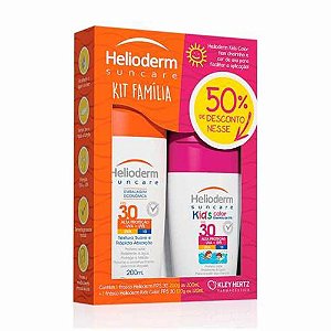 KIT HELIODERM FAMILIA ADULTO FPS 30 200ML+ KIDS FPS 30 120ML