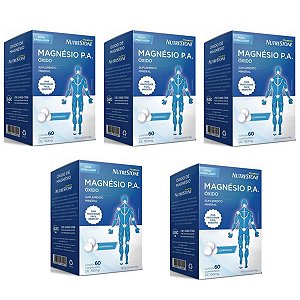 OXIDO DE MAGNESIO P.A 750MG 60CPR PHYTONUTRE (KIT C/ 5UN)