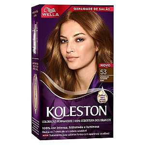 TINTURA KOLESTON 53 CASTANHO OURO NOITES ILUMINADAS