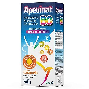 APEVINAT BC XAROPE 240ML SABOR CARAMELO - AIRELA