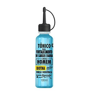 TONICO GOTA DOURADA HOMEM CABELO E BARBA BIOTINA/MENTOL100ML