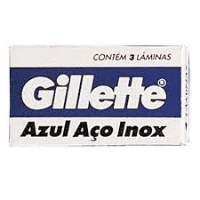 Lamina Gillette Azul Inox c/ 3