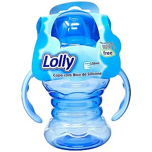 COPO LOLLY CLEAN C/ BICO SILICONE 150ML AZUL REF.: 7109